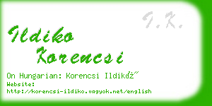 ildiko korencsi business card